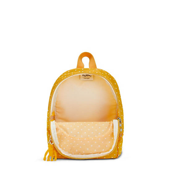 Kipling Curtis Compact Printed Convertible Backpacks Soft Dot Yellow | CA 1545DF